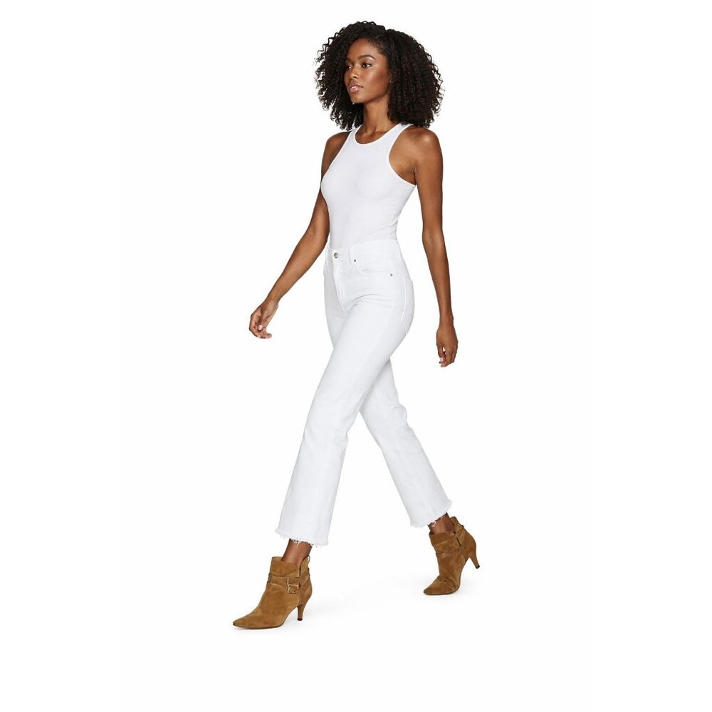 Le Jean Bella Ankle Flare Jeans White 28